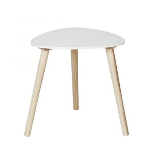 Table d'appoint triangulaire blanche