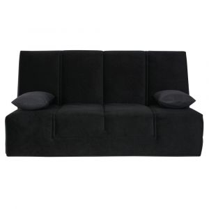 Banquette clic clac convertible 2 places rangement int&eacute;gr&eacute; angel noir