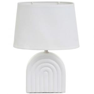 Lampe &agrave; poser c&eacute;ramique blanche 23x13x31cm