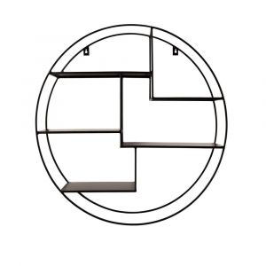 Etag&egrave;re murale ronde en m&eacute;tal 5 niches Expo