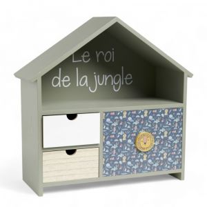 Bo&icirc;te &agrave; secret en bois  39x39x14 cm Sauge