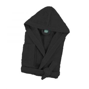 Peignoir enfant Cocoon Coton Noir 8 ans