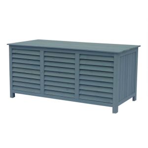 Coffre de jardin en bois bleu 130 x 64 x 60 cm