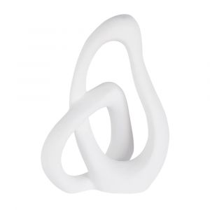 Statue abstraite en dolomite blanche H40