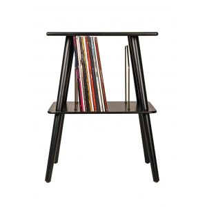 Socle pour tourne-disque en noir