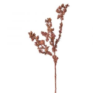 Branchage avec mousse artificielle m&eacute;tallis&eacute; cuivre H84