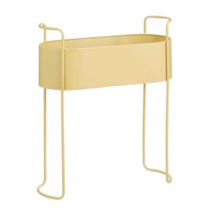 Cache-pot sur pied en m&eacute;tal ocre H65