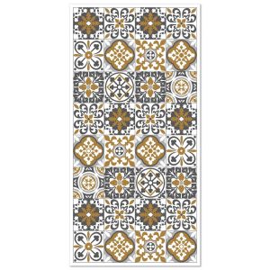 Tapis vinyle carreaux ciments triana orange 140x200cm