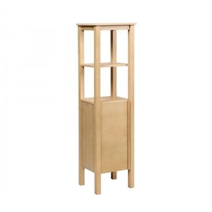 Colonne de salle de bain sur pieds ch&ecirc;ne  145cm porte lisse