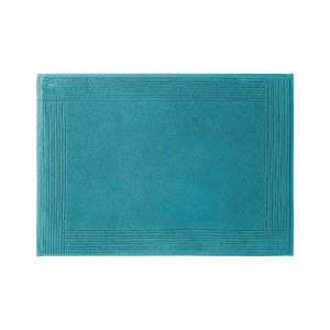 Tapis de bain en  coton bleu 50 x 70 cm