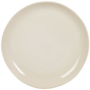 Assiette plate en c&eacute;ramique beige