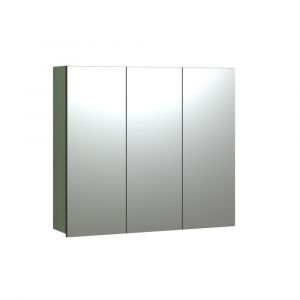 Armoire de toilette 3 portes miroir L90 cm - Vert
