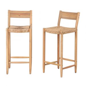 Lot de 2 tabourets de bar hauteur d'assise 75 cm