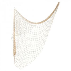 Filet de pêche décoratif en coton beige 150x200cm