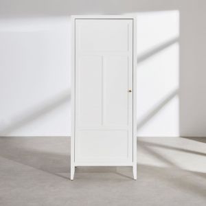 Armoire bonneti&egrave;re 1 porte battante blanche L70
