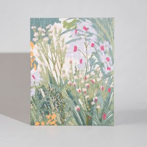 Toile peinte fleurs multicolores 70x91