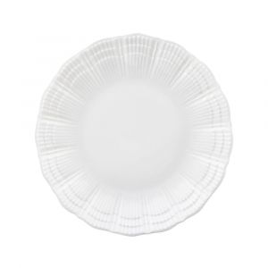 Assiette &agrave; dessert en Porcelaine de Limoges Blanc