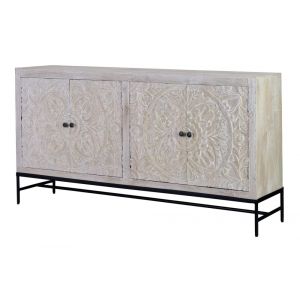 Buffet en manguier blanc vieilli