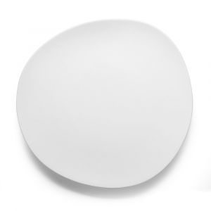 Assiette plate en Porcelaine Blanc