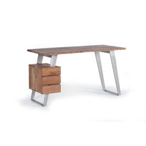Bureau en bois de manguier et m&eacute;tal