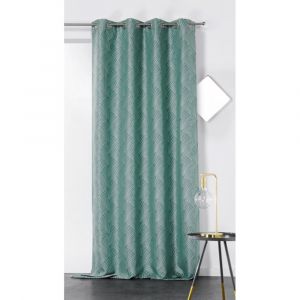 Rideau art deco c&eacute;ladon - 135x250cm - C&eacute;ladon