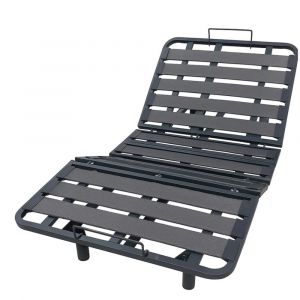 Lit &eacute;lectrique, matelas &agrave; m&eacute;moire de forme, lattes en pin 90x190 cm