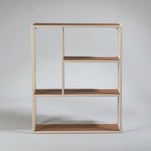 Etag&egrave;re en fer forg&eacute; beige