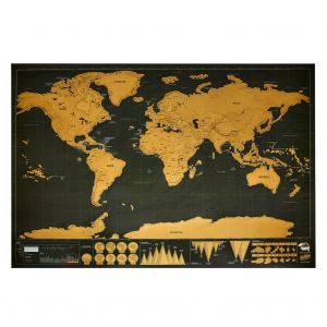 Carte du monde &agrave; gratter 82,5x59,5cm