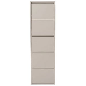 Casier &agrave; chaussures Caruso cr&egrave;me 5 tiroirs Kare Design