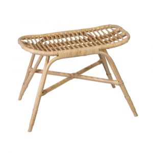 Petit banc en rotin naturel 60x64x40
