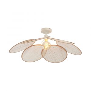 Plafonnier Japandi cr&egrave;me lin