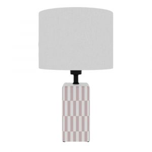 Lampe &agrave; poser en C&eacute;ramique & Abat-jour Lin