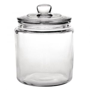 Grand bocal &agrave; biscuit en verre 6,35 l