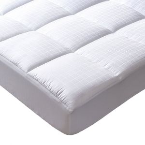 Surmatelas confort en coton blanc 140x190cm
