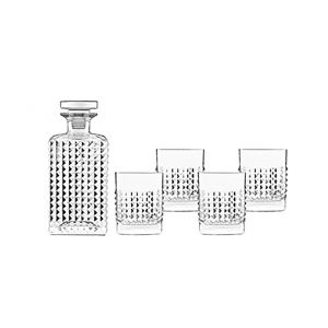 Service &agrave; Whisky en Cristallin, transparent, 5 pi&egrave;ces