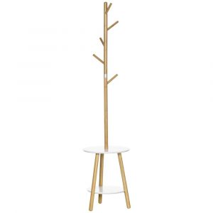 Porte-manteau design scandinave branches 5 pat&egrave;res 2 &eacute;tag&egrave;res