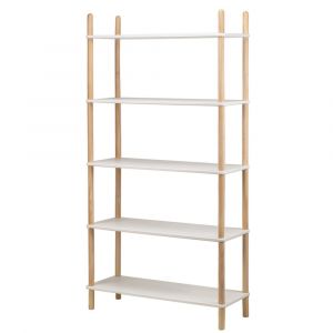 Etag&egrave;re style scandinave en pin massif blanc