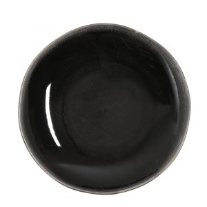 Assiette du d&icirc;ner Tabo Noir C&eacute;ramique H3xB26.5xL26.5cm
