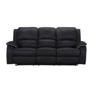 Canap&eacute;  microfibre 3 places noir