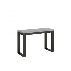 Console extensible portefeuille 120/200x45/90 cm effet bois