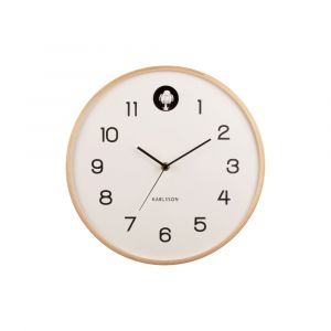 Horloge murale bois de bouleau blanc &Oslash;31,5cm