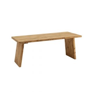 Table basse en bois de pin vieilli 120x45cm