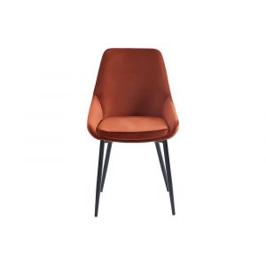 Lot de 2 chaises velours terracotta