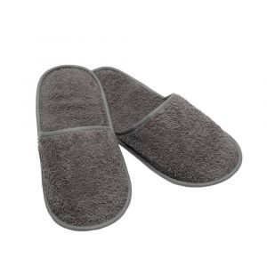 Chausson de bain en eponge gris fonc&eacute; taille 39