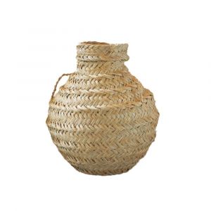 Grand panier d&eacute;co jarre osier naturel 40 cm
