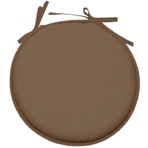 Galette de chaise polyester taupe D40cm