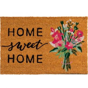 Paillasson coco home sweet home bouquet 60x40x1.5cm
