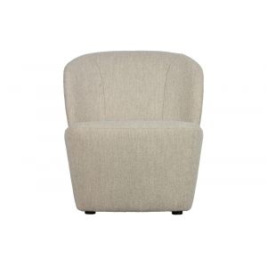 Fauteuil salon en tissu bouclé, chaise naturel beige