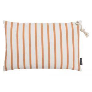 Housse de coussin ext&eacute;rieur ray&eacute;e dralon orange - 60x40