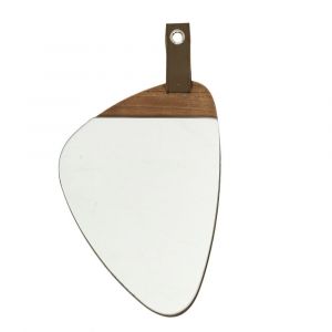 Miroir galet bois 20x30cm